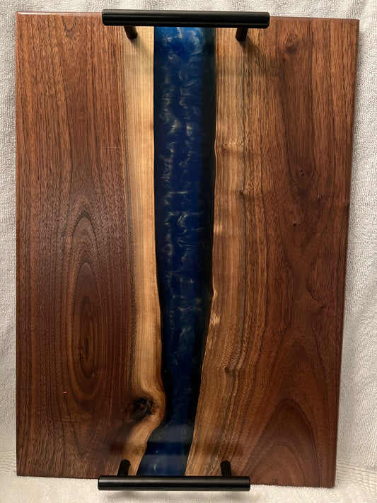 "Indigo River" Charcuterie Board w/ Stand